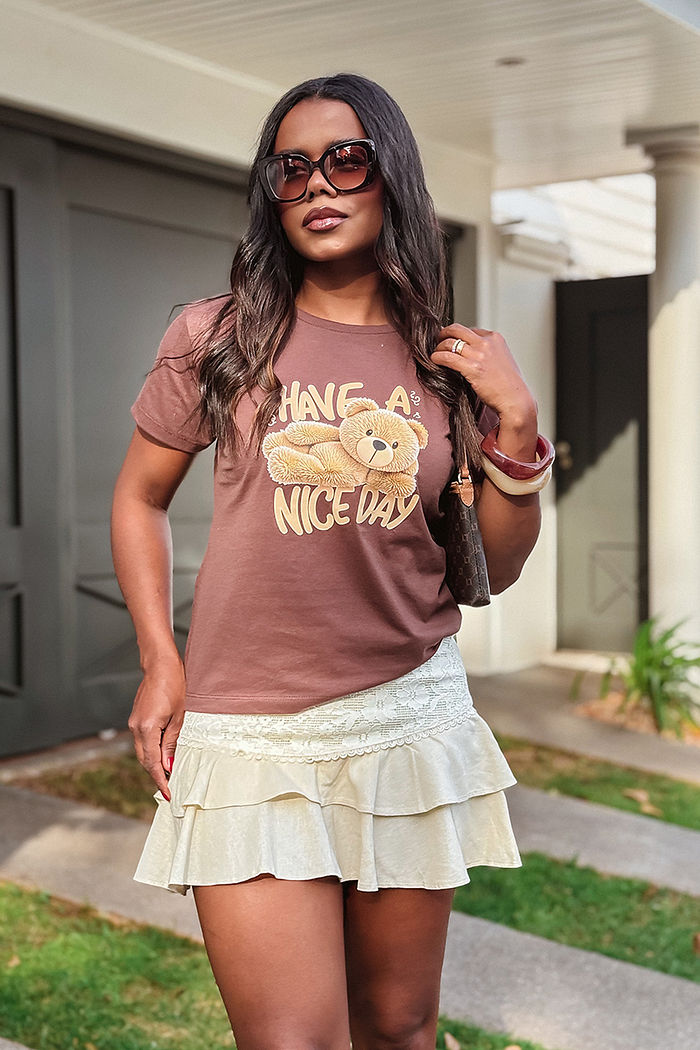 T-Shirt Have a nice day DTF - Café