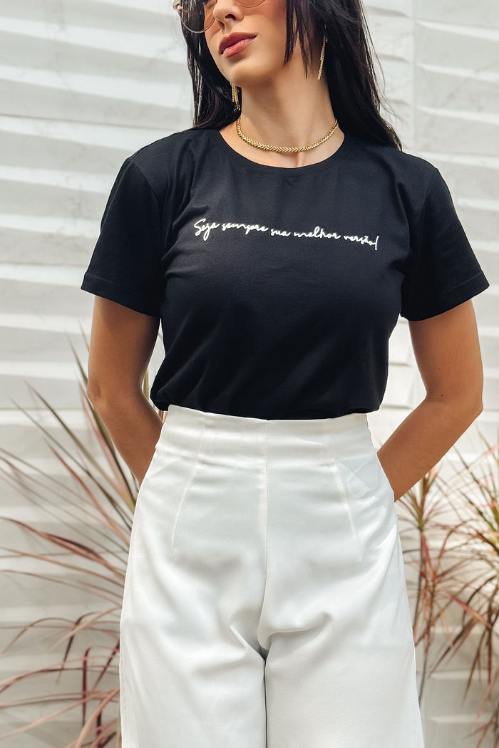 T-Shirt Seja sempre sua melhor versão AR - Preto