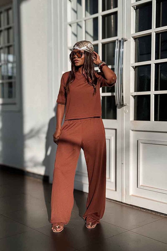 Blusa Bianca Moletinho - Marrom