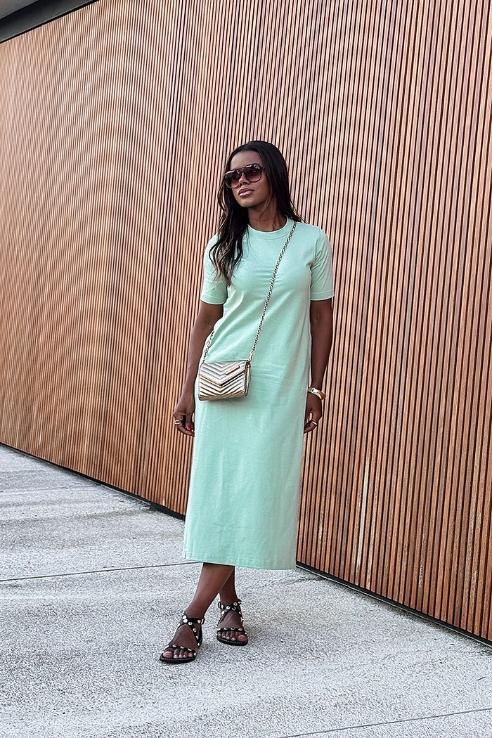 Vestido Midi Carol Verde chá