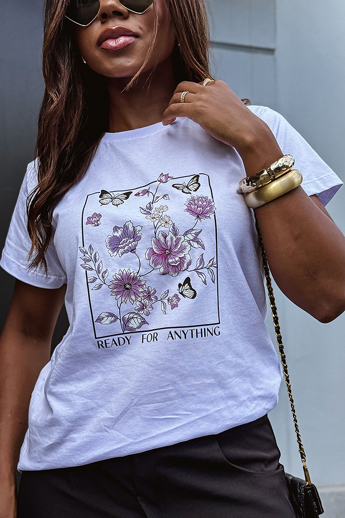 T-Shirt Read for anything DTF - Branco