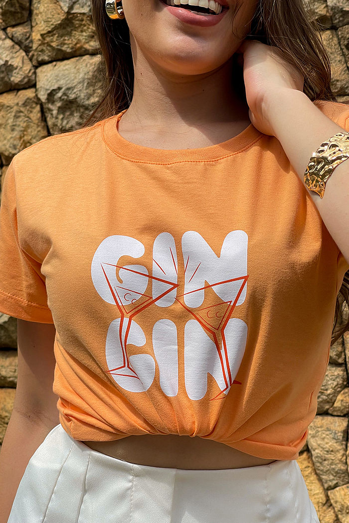 T-Shirt Gin Gin - Tangerina