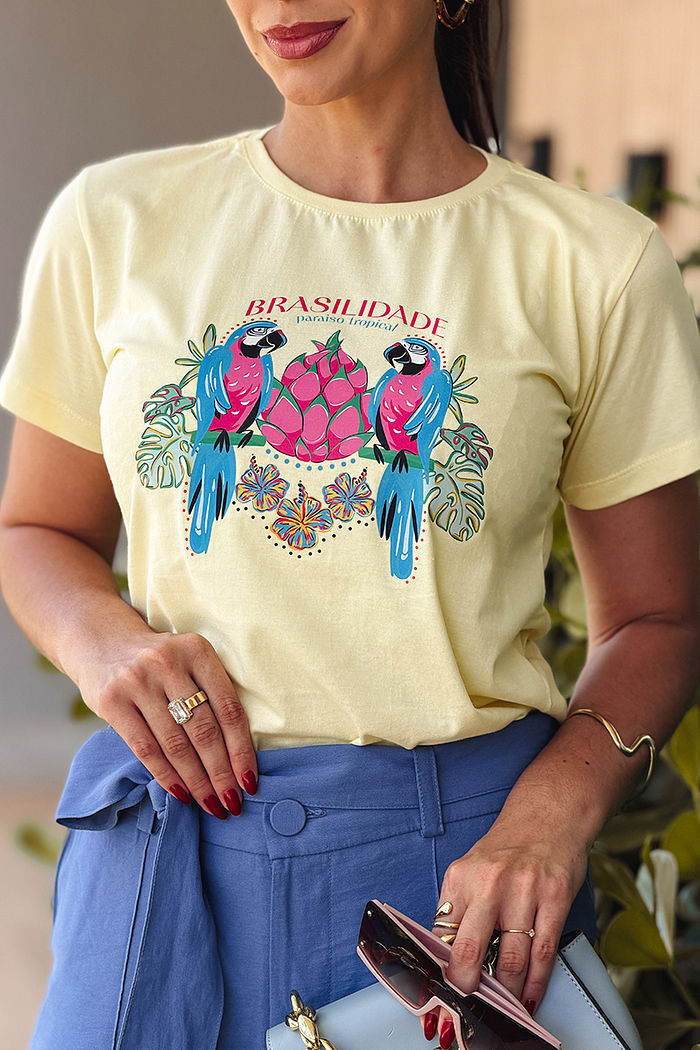 T-Shirt Brasilidade DTF - Manteiga