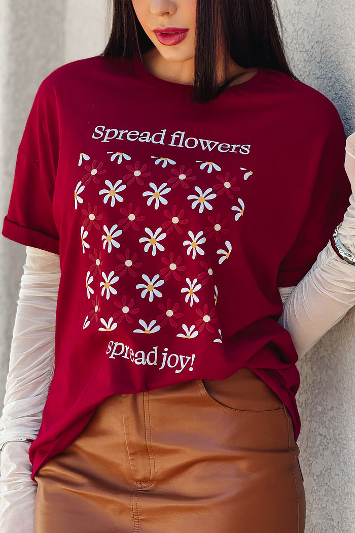 Oversized feminina Spread Flowers DTF - Rubi