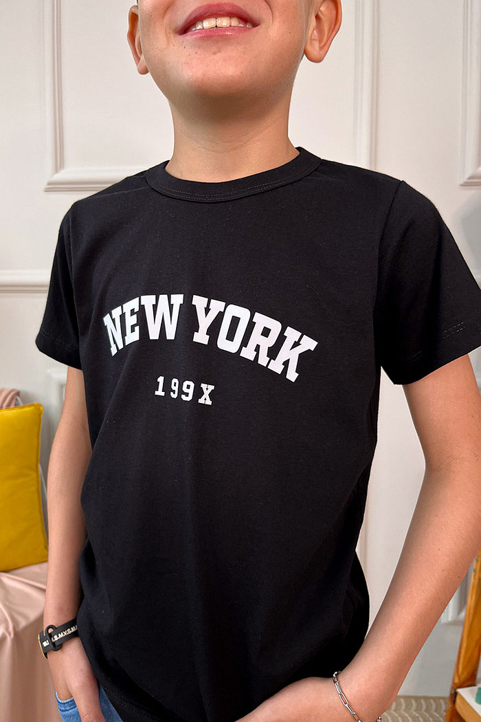 T-Shirt Infantil New York 199X DTF - Preto