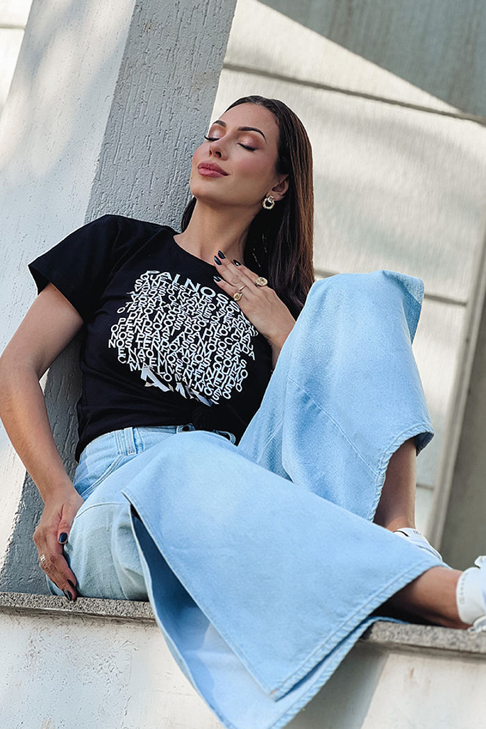 T-Shirt Pai Nosso - Preto