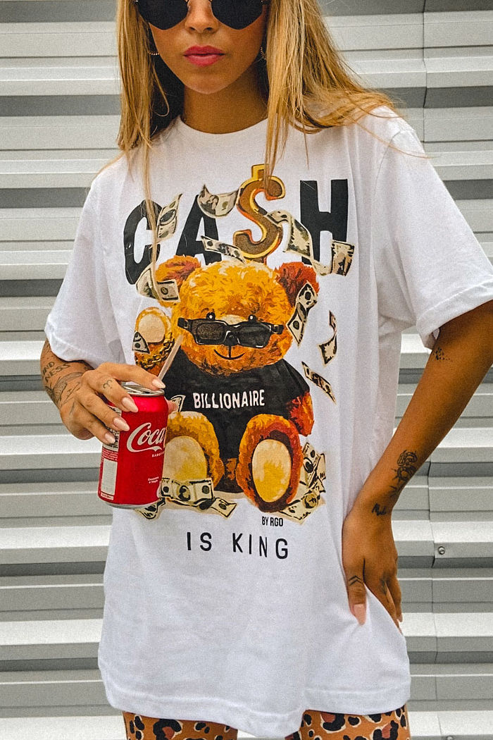 Max Tee Unissex Cash is king - Neve