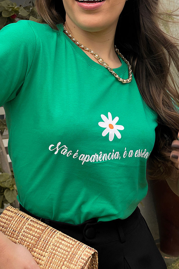T-Shirt Não é aparência, é a essência - Verde Bandeira