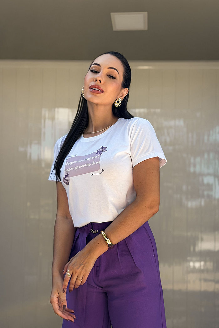 T-Shirt Pequenas Alegrias DTF - Neve