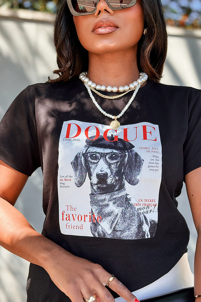 T-Shirt Dogue Paris DTF- Preto