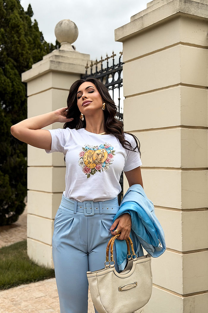 T-Shirt Medalha milagrosa DTF - Neve