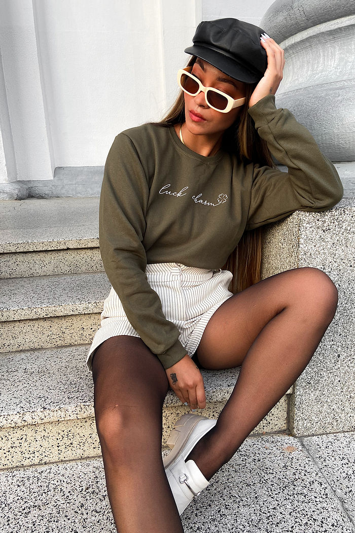 Moletom Gola Careca Luck Charm AR - Verde Musgo