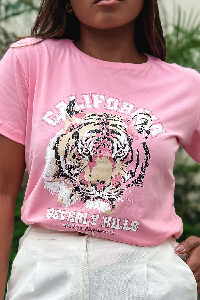 T-Shirt California Beverly Hills  - Blush