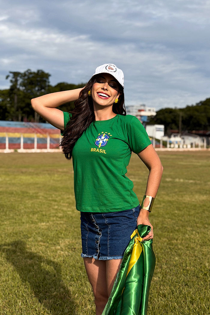 T-Shirt Brasão DTF - Verde Bandeira