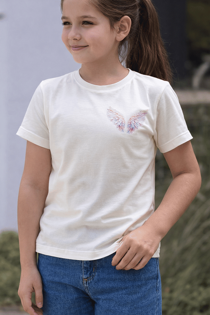 T-Shirt Infantil Segura estou SL 91:4 DTF - Neve