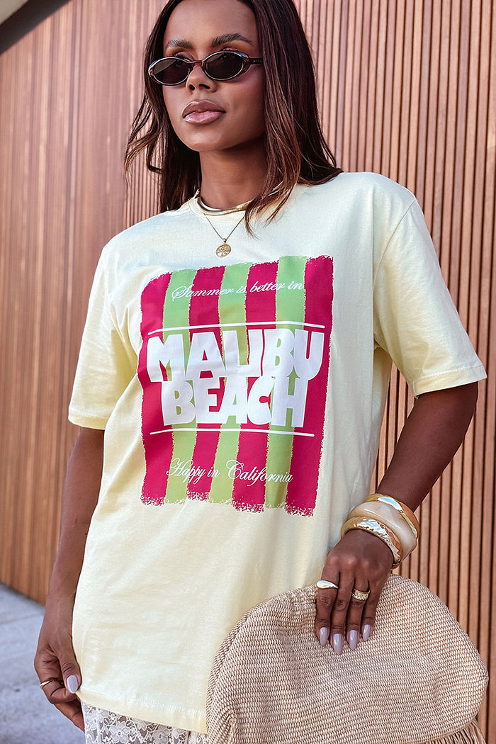 Max Tee Unissex Malibu Beach DTF - Manteiga