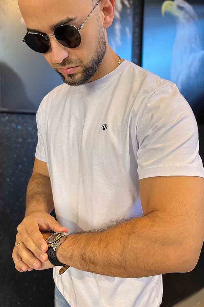 Max Tee Logo algodão no peito - Neve