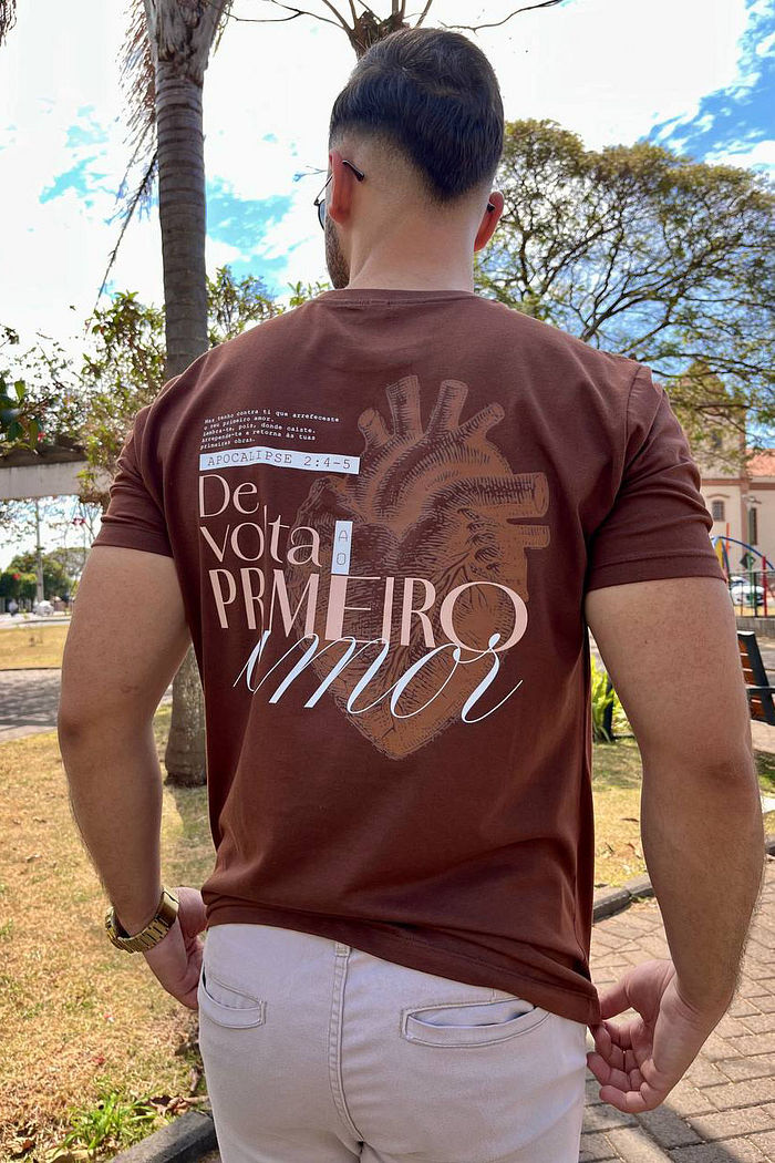 Max Tee De volta ao primeiro amor DTF - Café