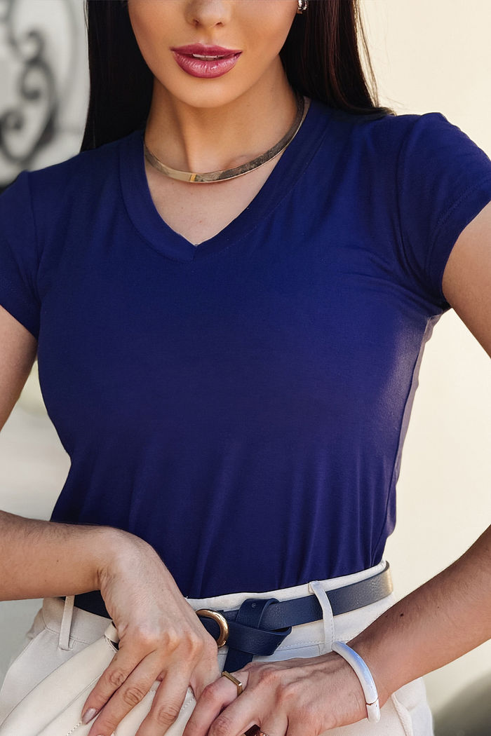 Blusa Baby Look Gola V Marinho