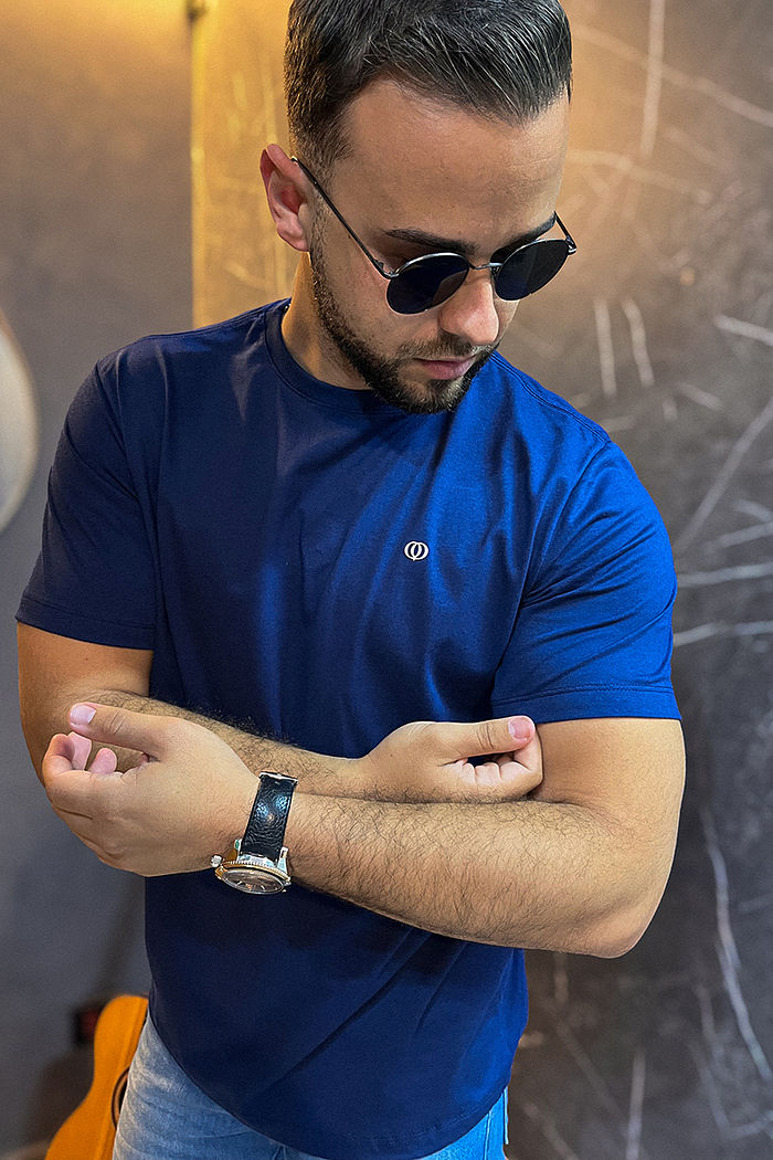 Max Tee Unissex Básica - Logo algodão no peito - Marinho