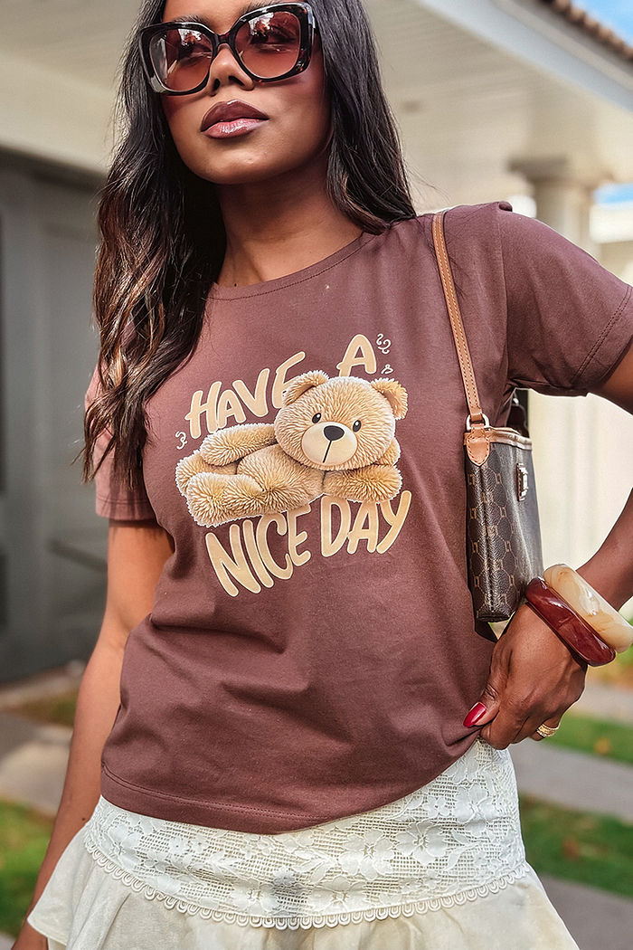 T-Shirt Have a nice day DTF - Café