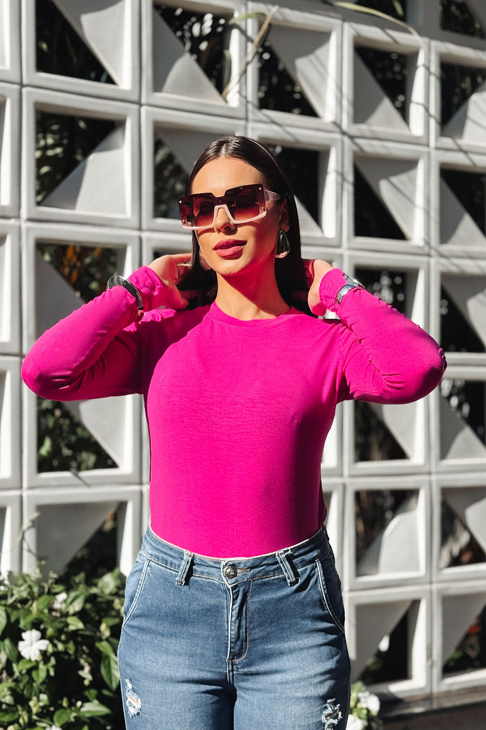 Blusa Giovana Manga Longa Viscolycra - Pitaia