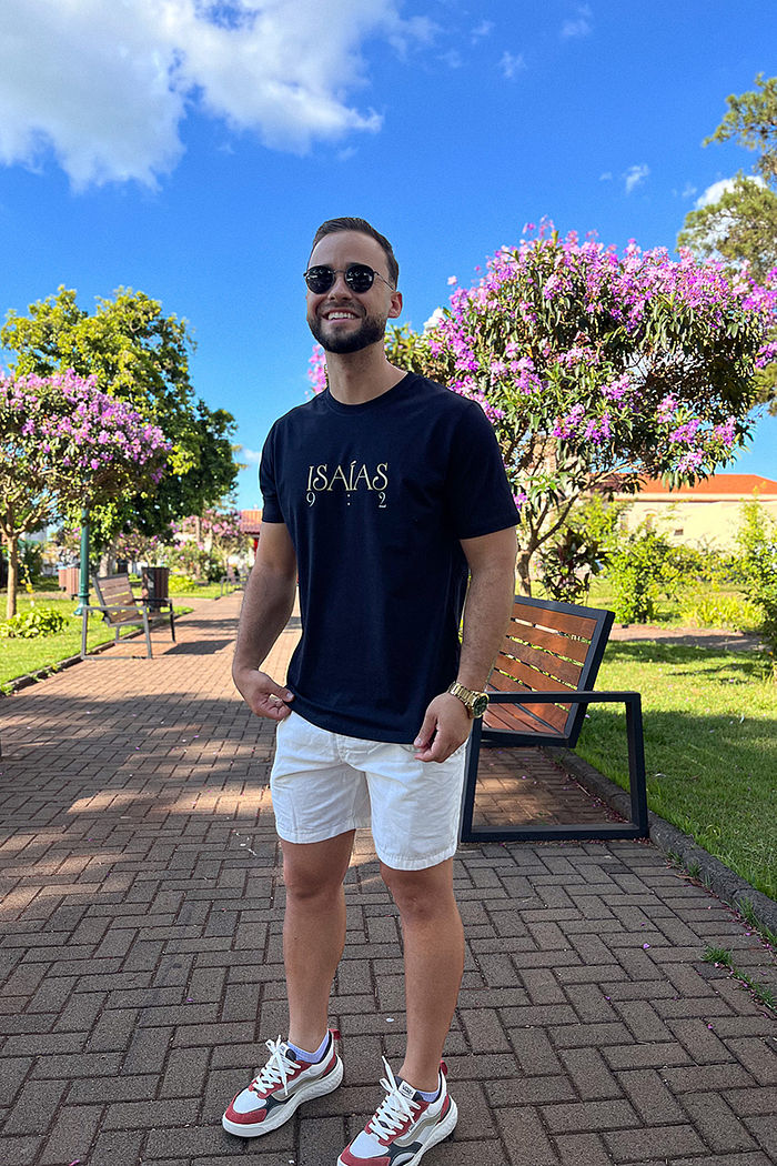 Max Tee Unissex Isaías 9:2 DTF - Preto