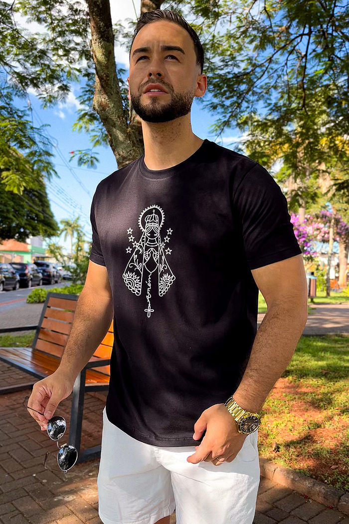 Max Tee Unissex Nossa Senhora - Preto