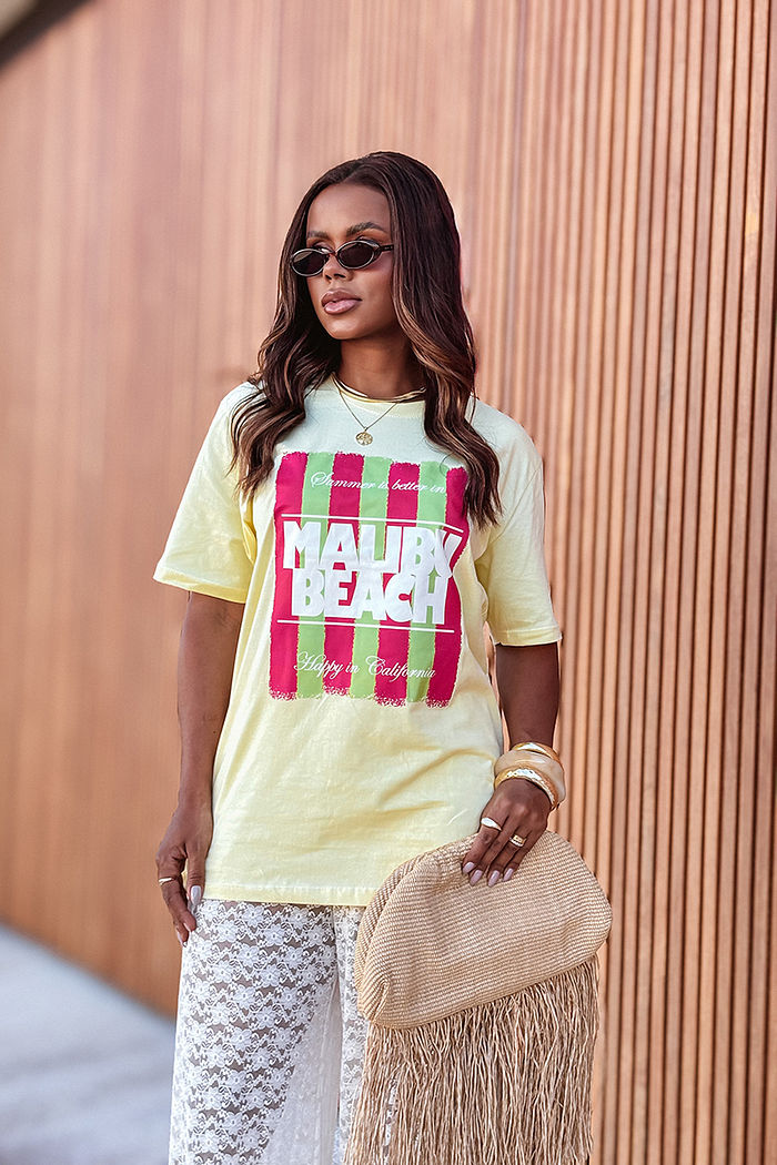 Max Tee Unissex Malibu Beach DTF - Manteiga