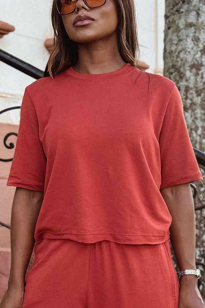 Blusa Bianca Moletinho - Terracota