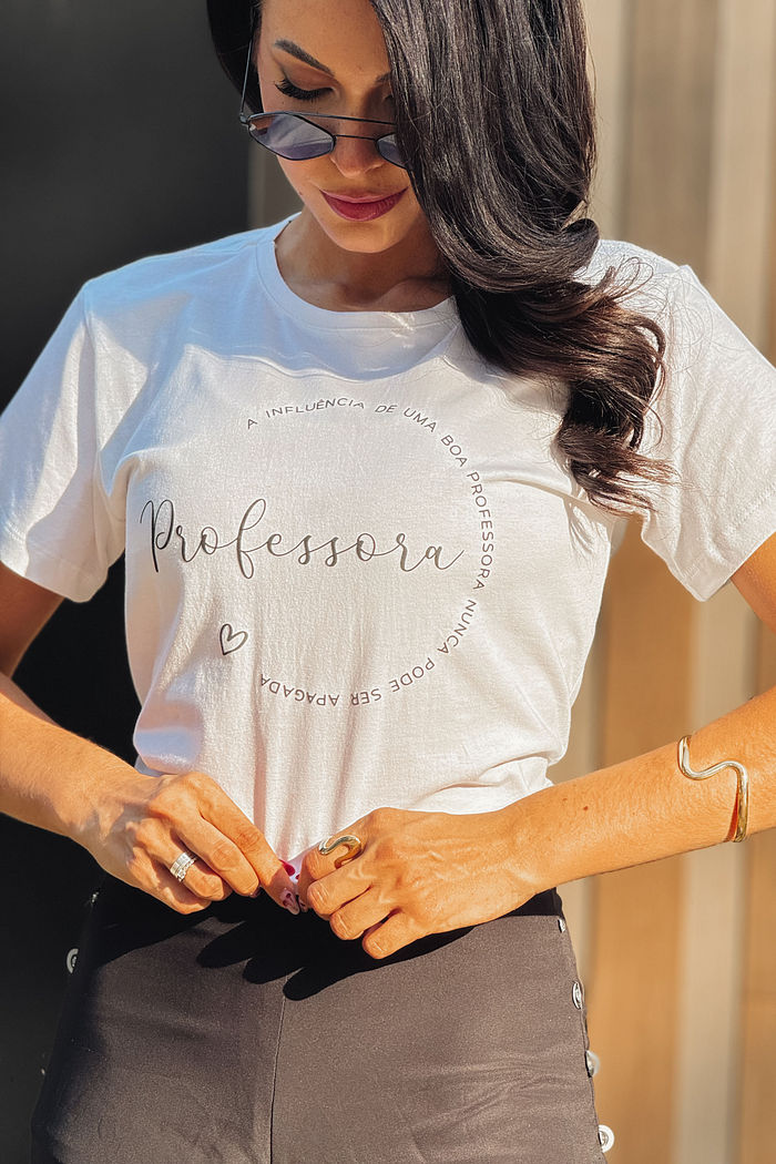 T-Shirt Professora - A Influência DTF - Neve