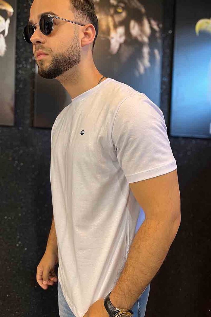 Max Tee Logo algodão no peito - Neve