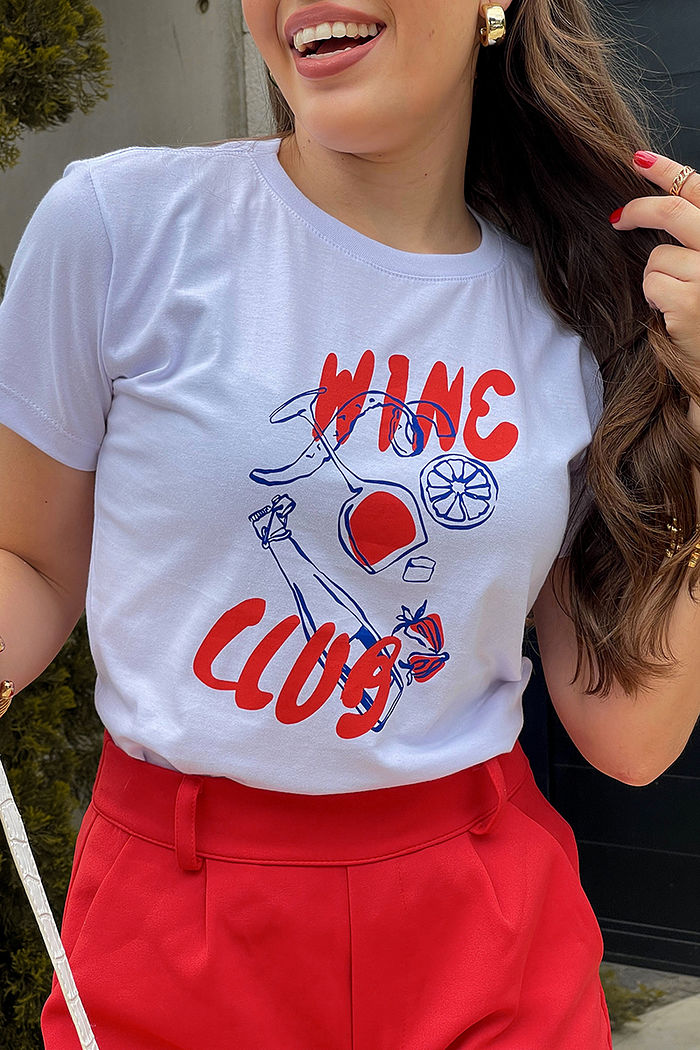 T-Shirt Wine Club - Branco