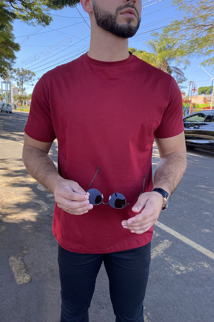 Max Tee Unissex Básica Borgonha