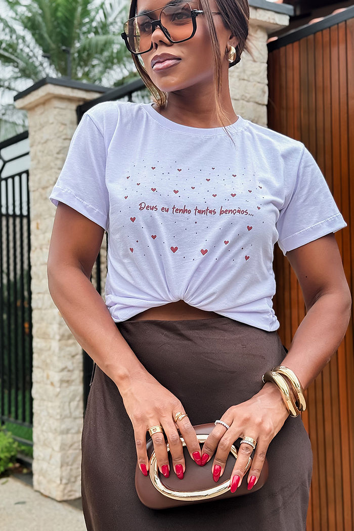 T-Shirt Deus eu tenho tantas bençãos AR