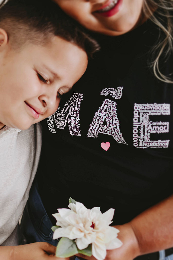 T-Shirt Mãe DTF - Preto