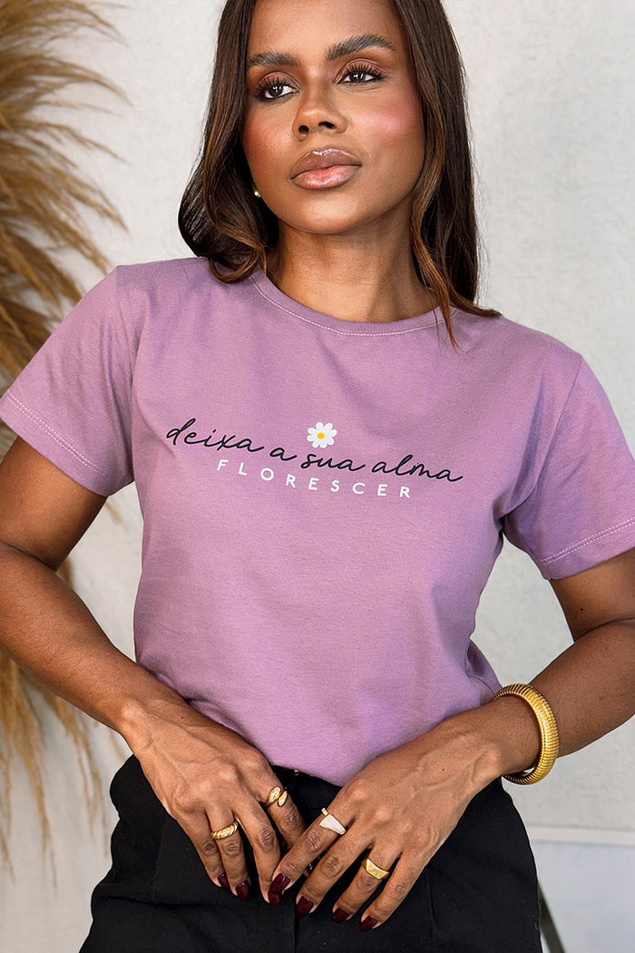 T-Shirt Deixa a sua alma florescer - Alfazema