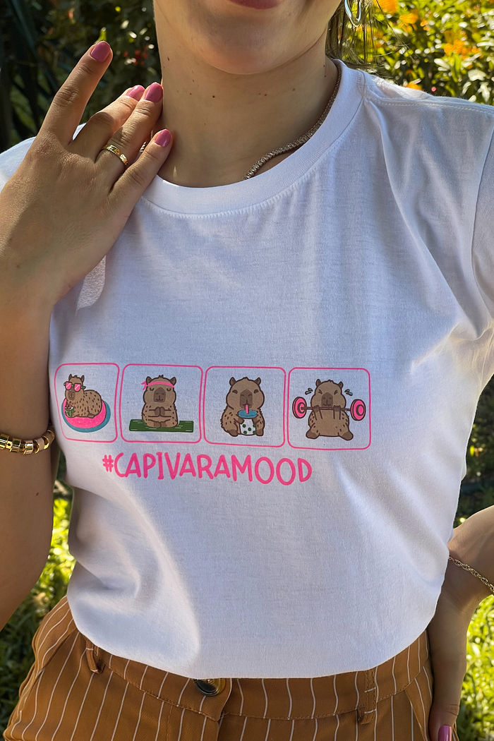 T-Shirt #Capivaramood - Neve