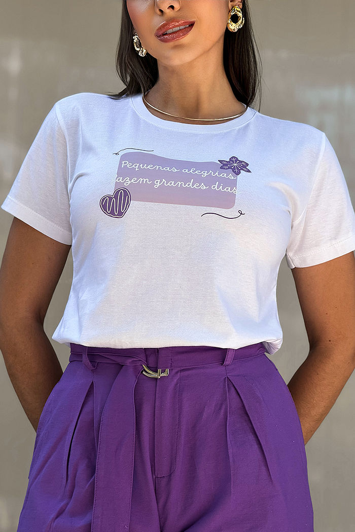 T-Shirt Pequenas Alegrias DTF - Neve