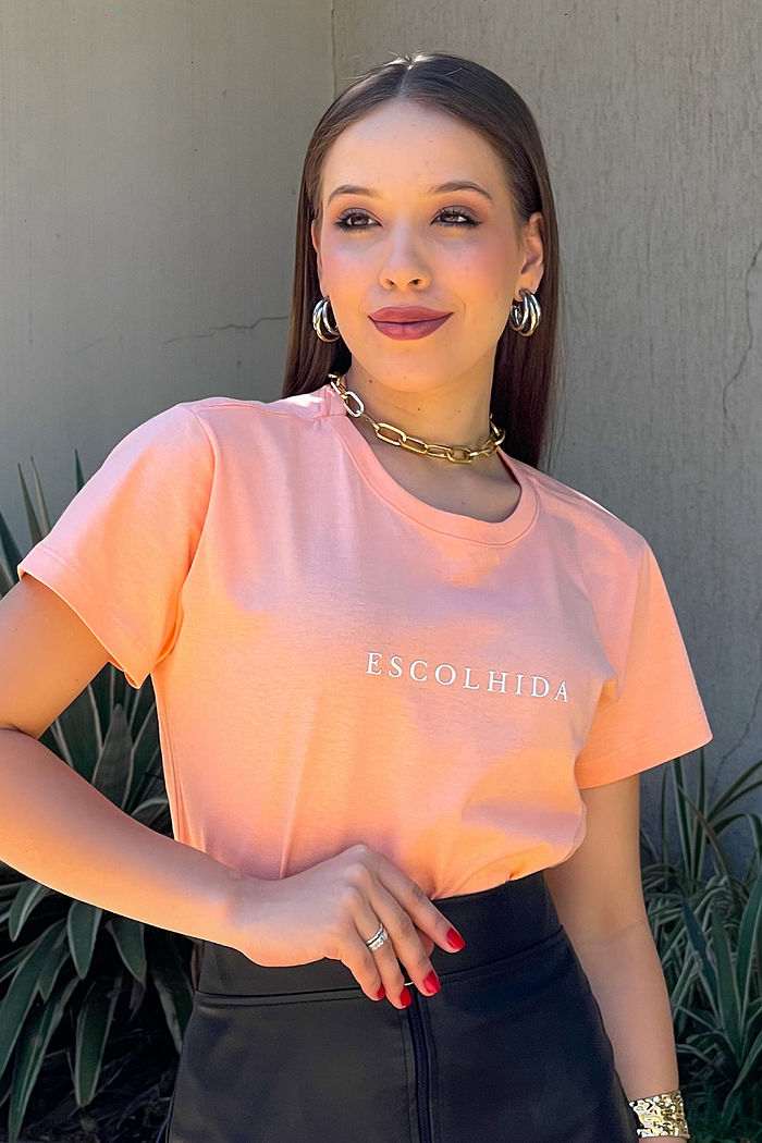 T-Shirt Escolhida AR - Living Coral