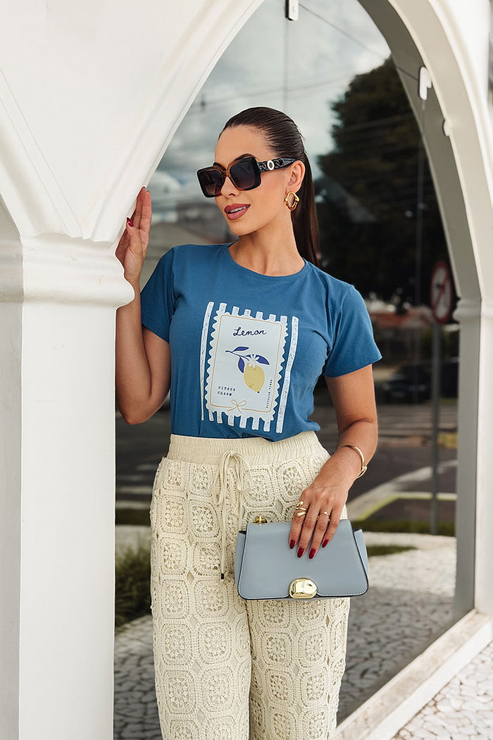 T-Shirt Lemon DTF - Blue