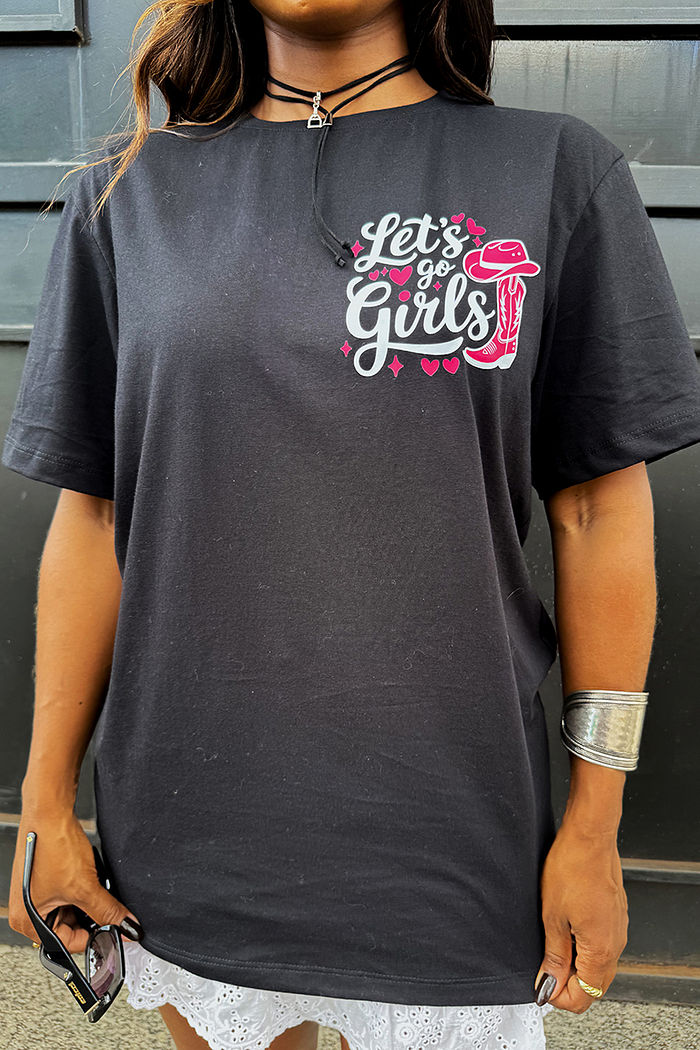 Max Tee Unissex Let's go girl - DTF - Preto