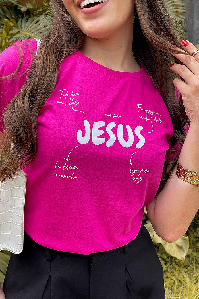 T-Shirt Com Jesus - Pitaia