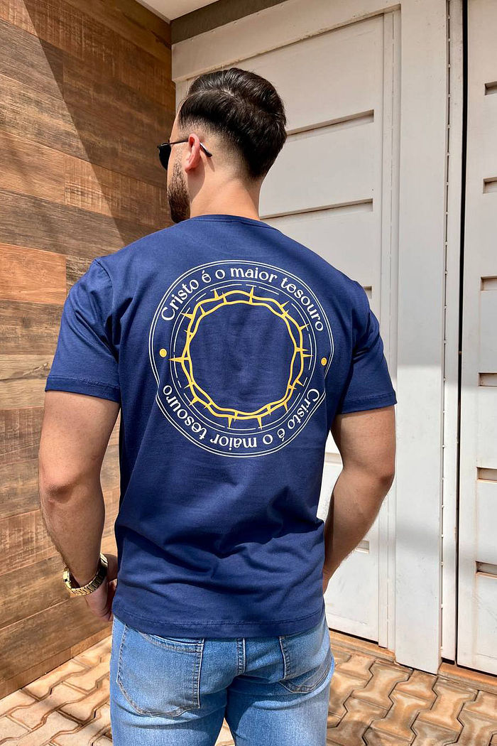 Max Tee Unissex O maior Tesouro DTF - Marinho