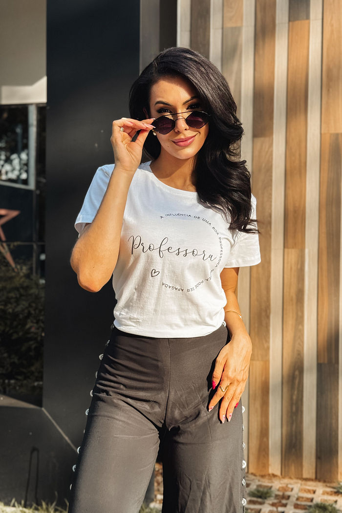 T-Shirt Professora - A Influência DTF - Neve