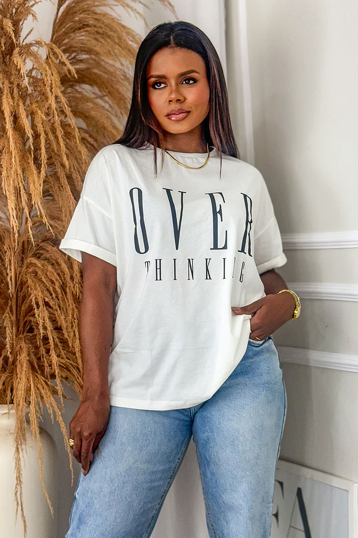 Oversized feminina Over Thinking DTF - Neve