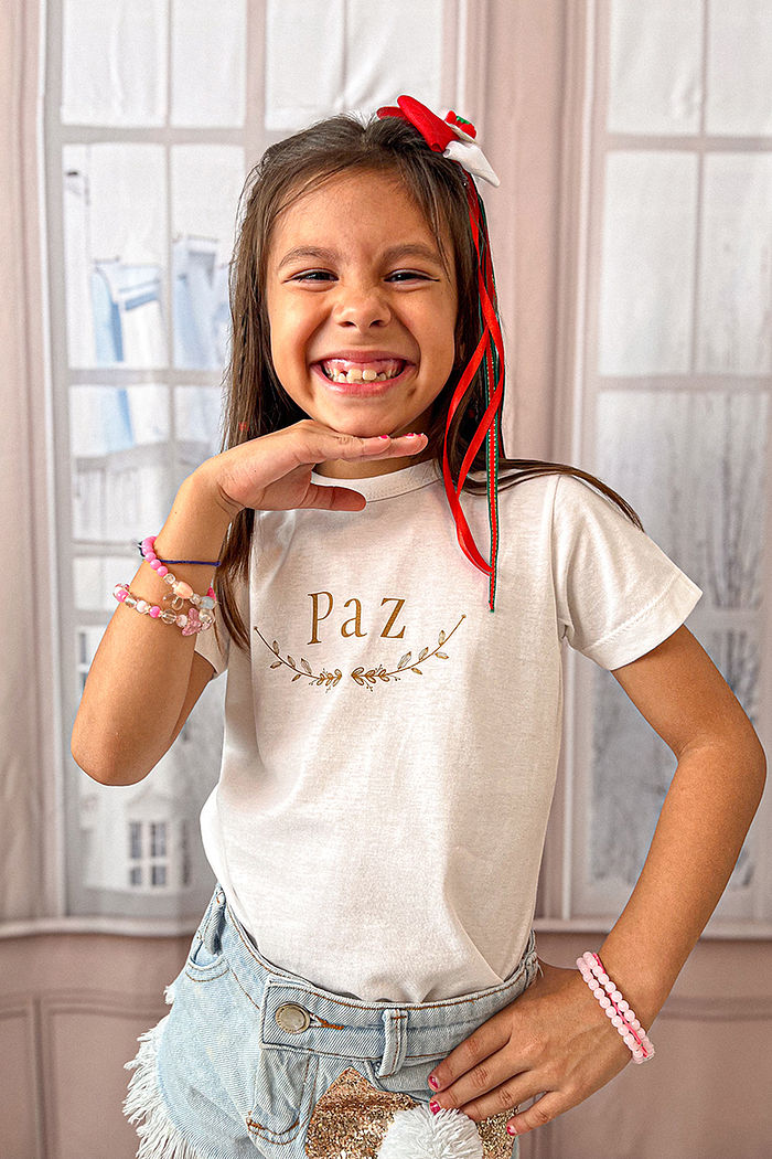 T-Shirt Infantil Paz DTF - Neve