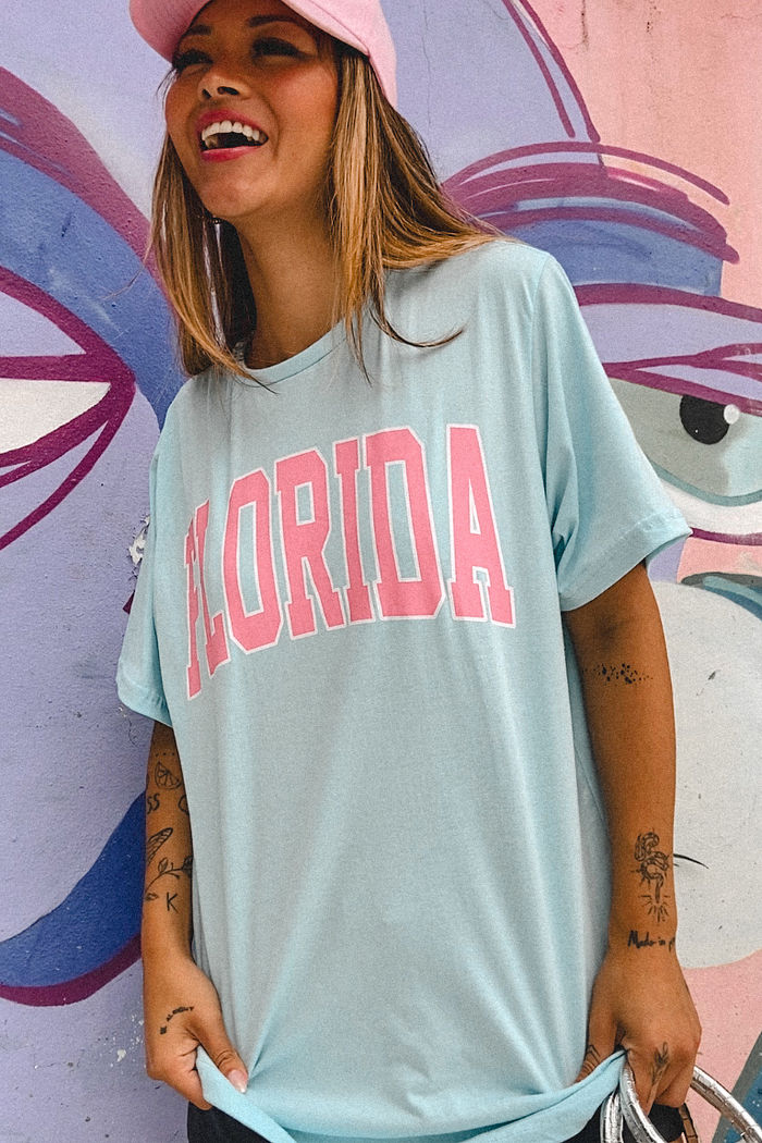 Max Tee Unissex Florida - Azul claro