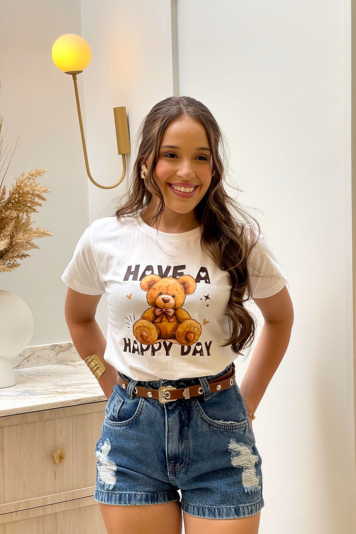 T-Shirt Have a happy day DTF - Neve