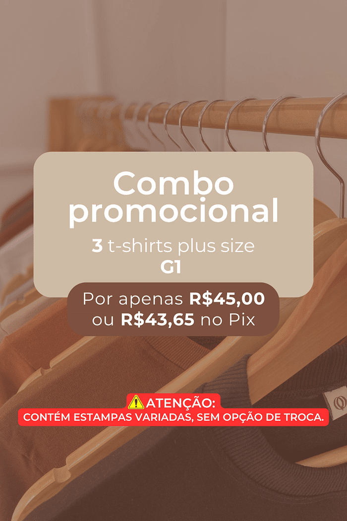 Combo Plus - 3  T-shirts G1 Variadas